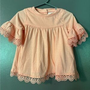 TODDLER Savannah brand  Lace Trim Kids Top 12 MTHS
